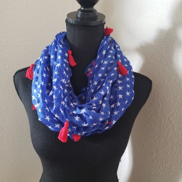 Accessories - New/NWT Patriotic Stars Infinity Scarf